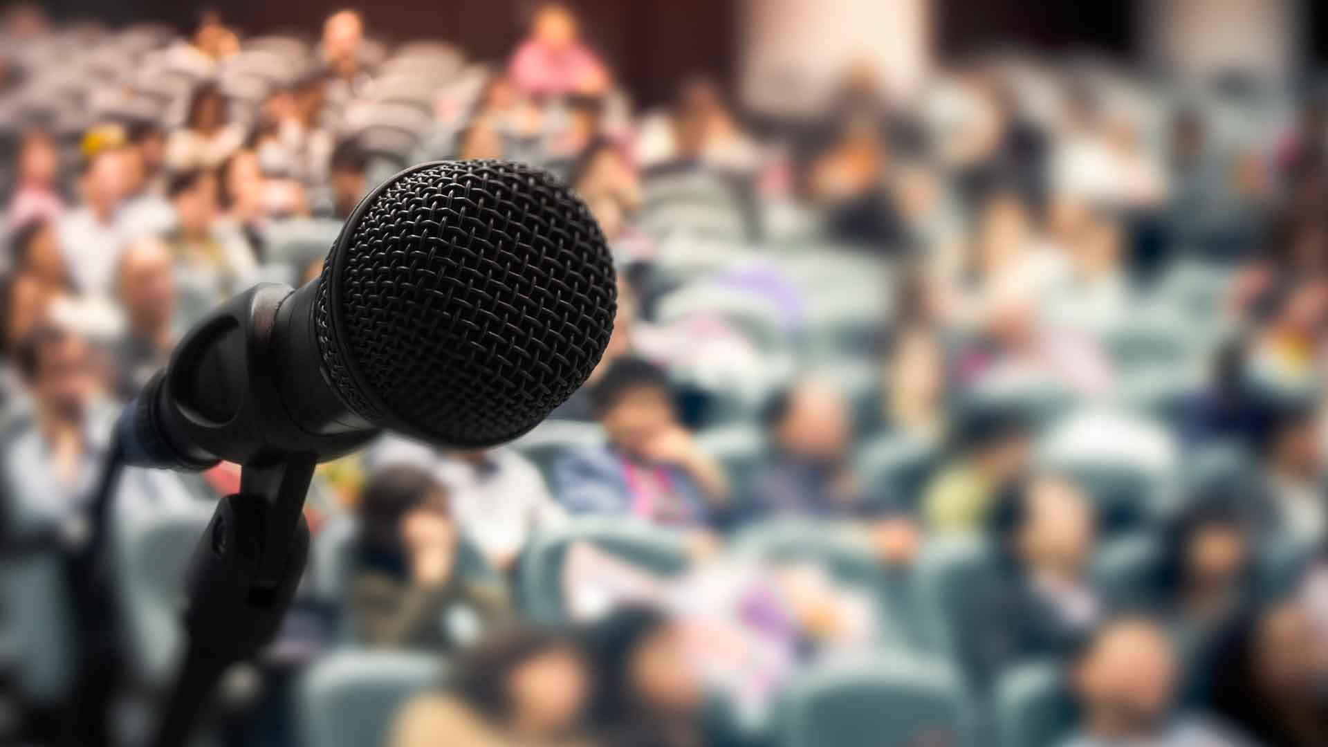 Microphone-in-auditorium